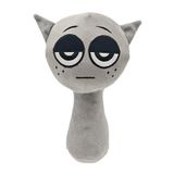 Almofada Sprunki De Pelúcia Recheada Para Fãs De Jogos De Terror (25 Cm) Cinza