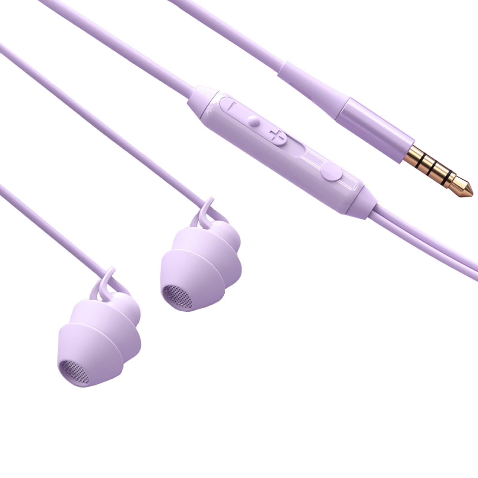 Fones De Ouvido Intra-auriculares Com Fio Sleeping Earbuds, Silicone Roxo