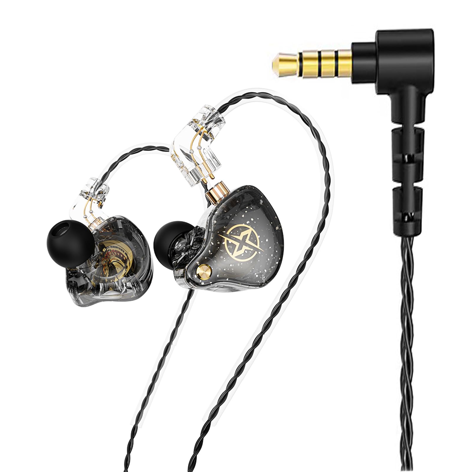 Fone De Ouvido Intra-auricular Dx2 Hifi 10mm Dynamic Driver Preto