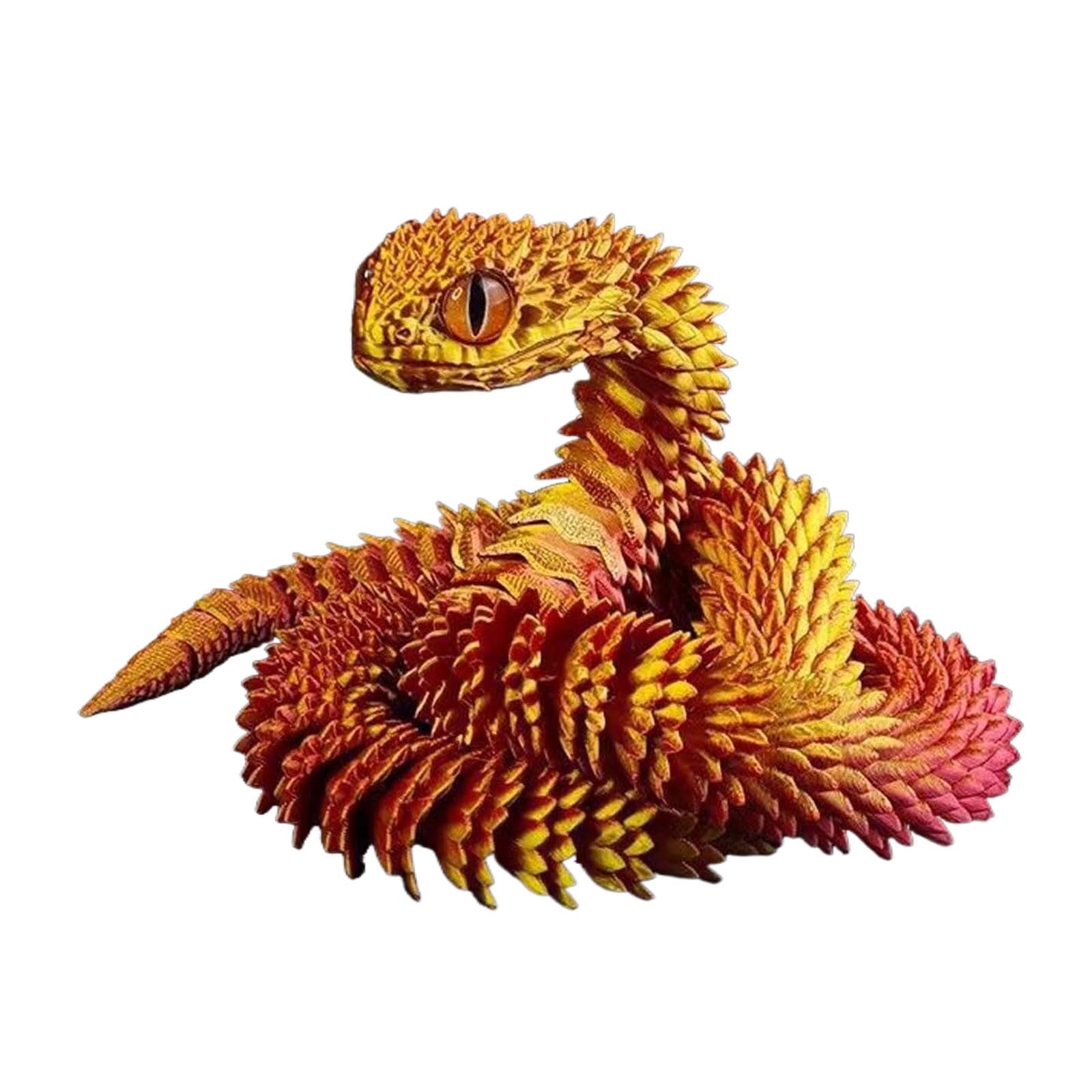 Conjunto De Brinquedos De Animais Impressos Em 3d Snake Articulated Flexible Red