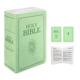 Almofada De Pelúcia Em Forma De Livro A Bíblia Sagrada Com Versículo Bíblico Verde