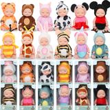 Conjunto De Mini Bonecas, 12 Peças De 11 Cm Com Roupas De Animais Para Crianças