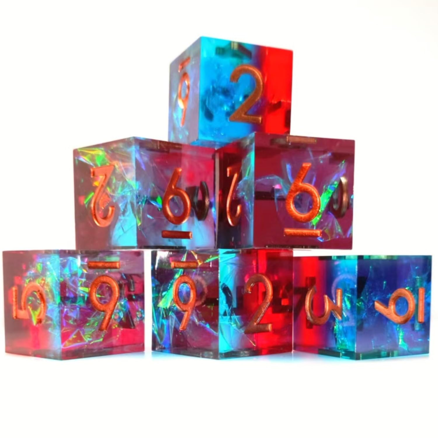 Conjunto De Dados De Resina D6 16 Mm 6 Unidades Para Dnd Dungeons And Dragons