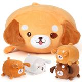 Almofada De Pelúcia Corgi Dog 15" Com 4 Brinquedos De Pelúcia Para Bebês, 5 Peças