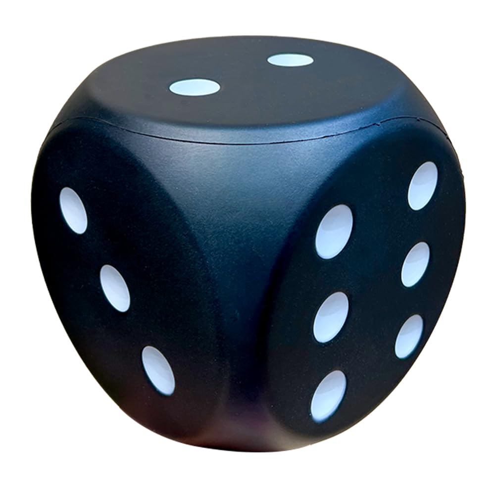 Brinquedo Educacional Foam Dice Cnezomp De 6 Polegadas, Cheio De Diversão, Preto