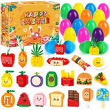 Blocos De Construção: Enchimentos De Ovos De Páscoa, 20 Peças De Frutas De Fast Food