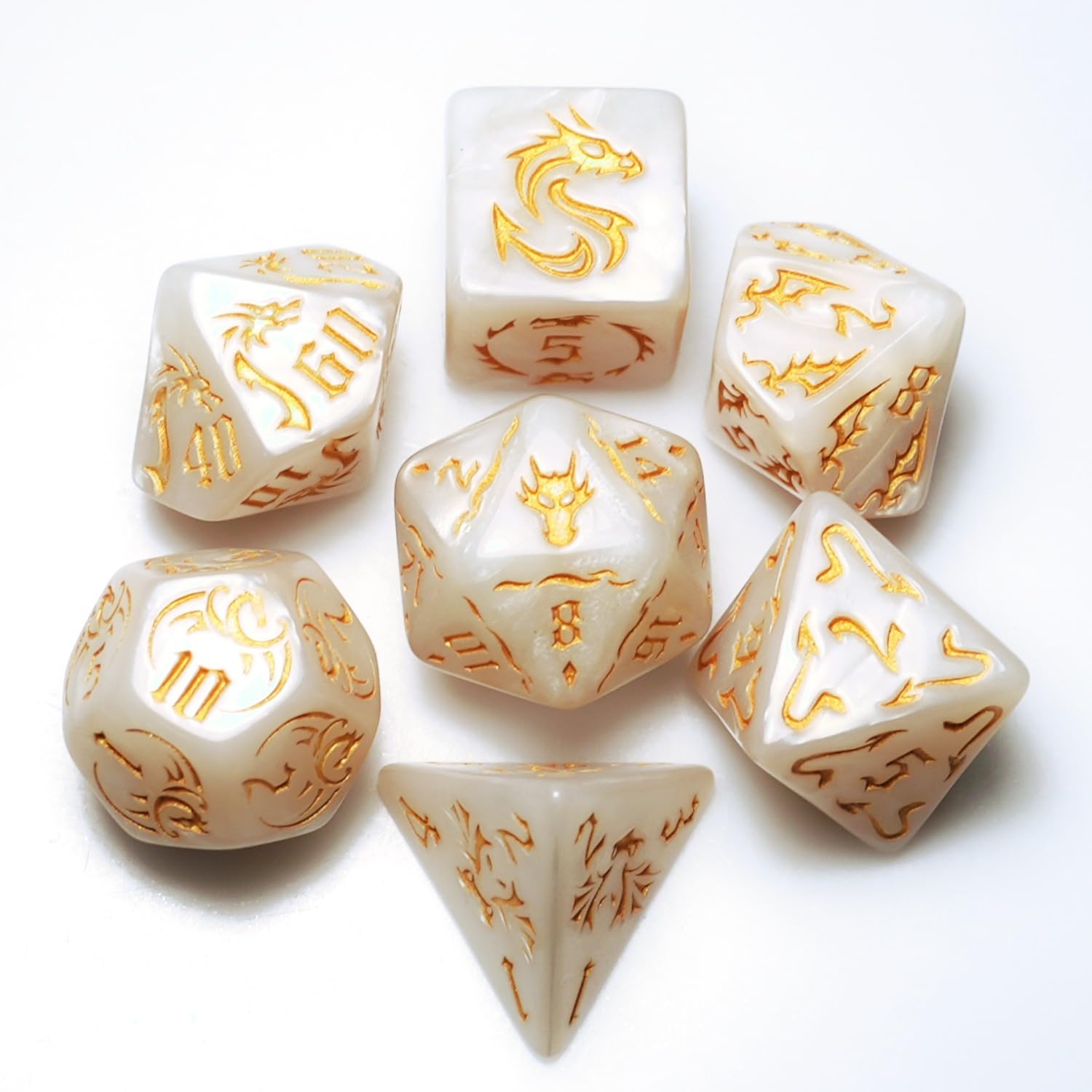 Conjunto De Dados Dungeon And Dragons D&amp;d Mtg 7-die Rpg Polyhedral