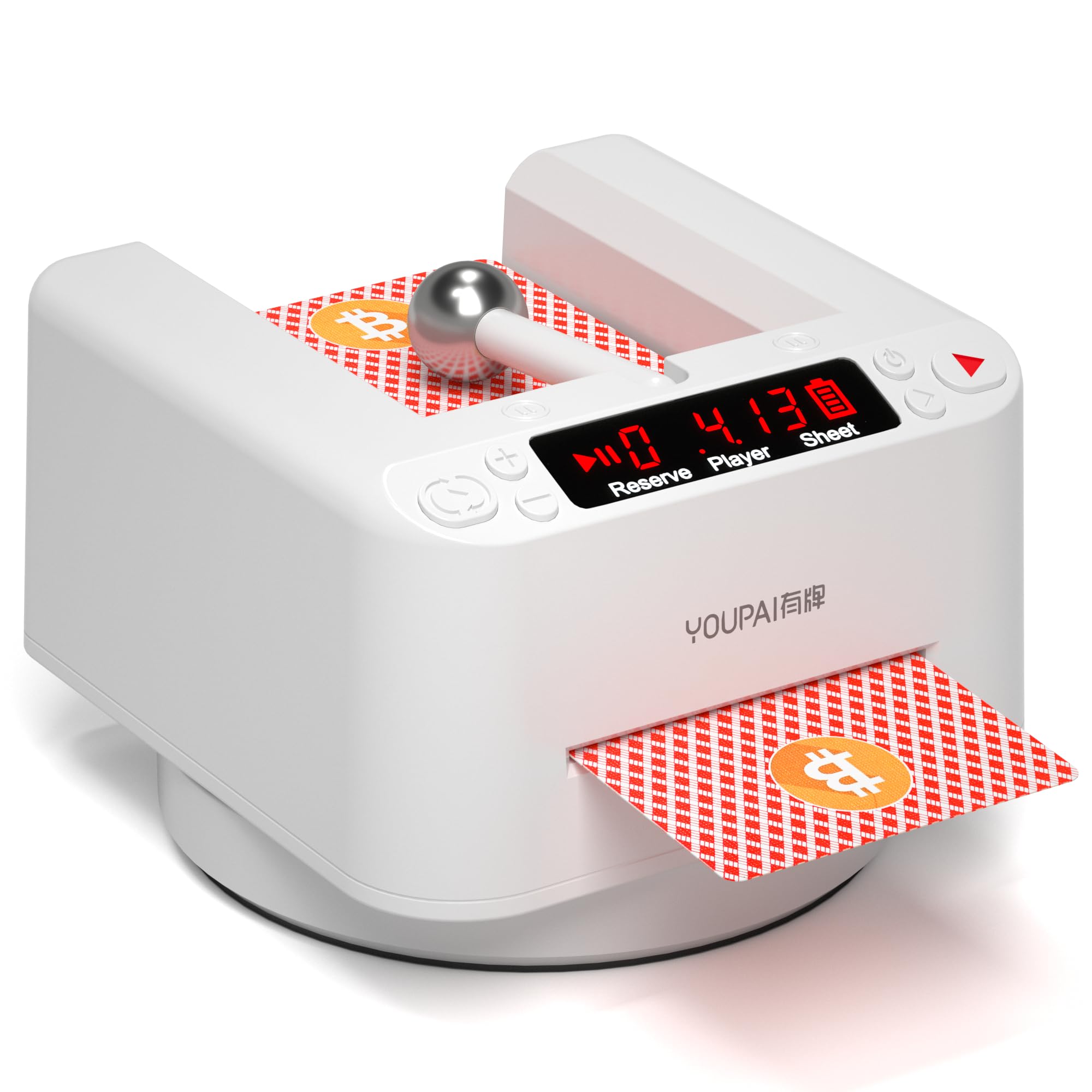 Revendedor Automático De Cartas De 2 Decks Com Rotação De 360° Com Bateria Recarregável