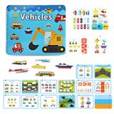 Brinquedo Didático Pré-escolar Montessori Vehicle Busy Book