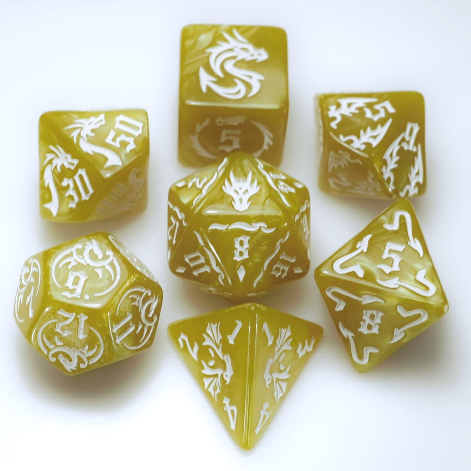Conjunto De Dados Dungeon And Dragons D&amp;d Mtg 7-die Rpg Polyhedral