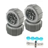 Rodas Rc E Pneus De Borracha 1/10-1/18 Areia De Praia/neve/deserto
