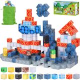 Magnetic Building Blocks Cube Game 96 Unidades Para Crianças De 4 A 8 Anos