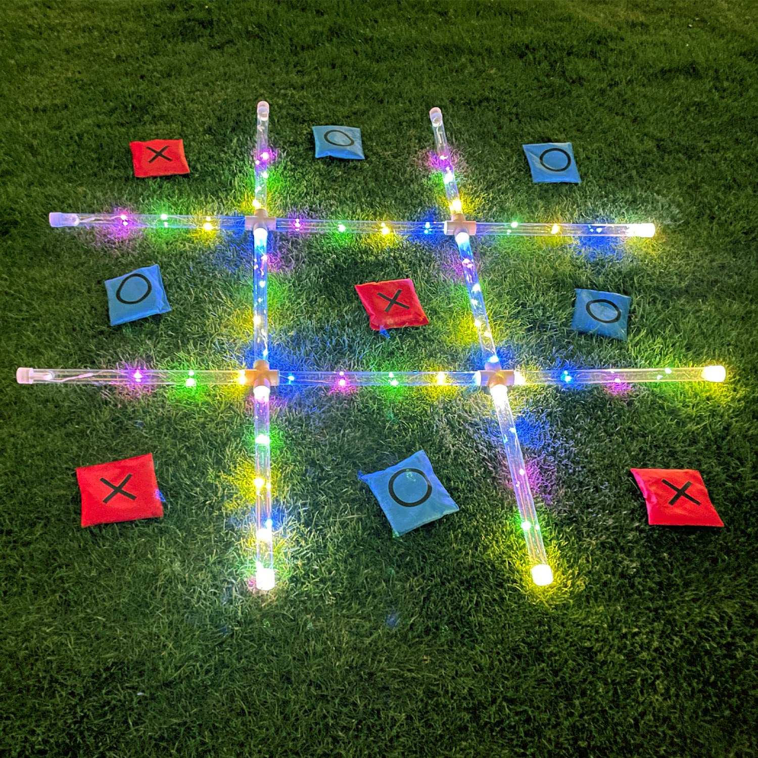 Jogo Giant Tic Tac Toe Ao Ar Livre Com Luz Que Brilha No Escuro