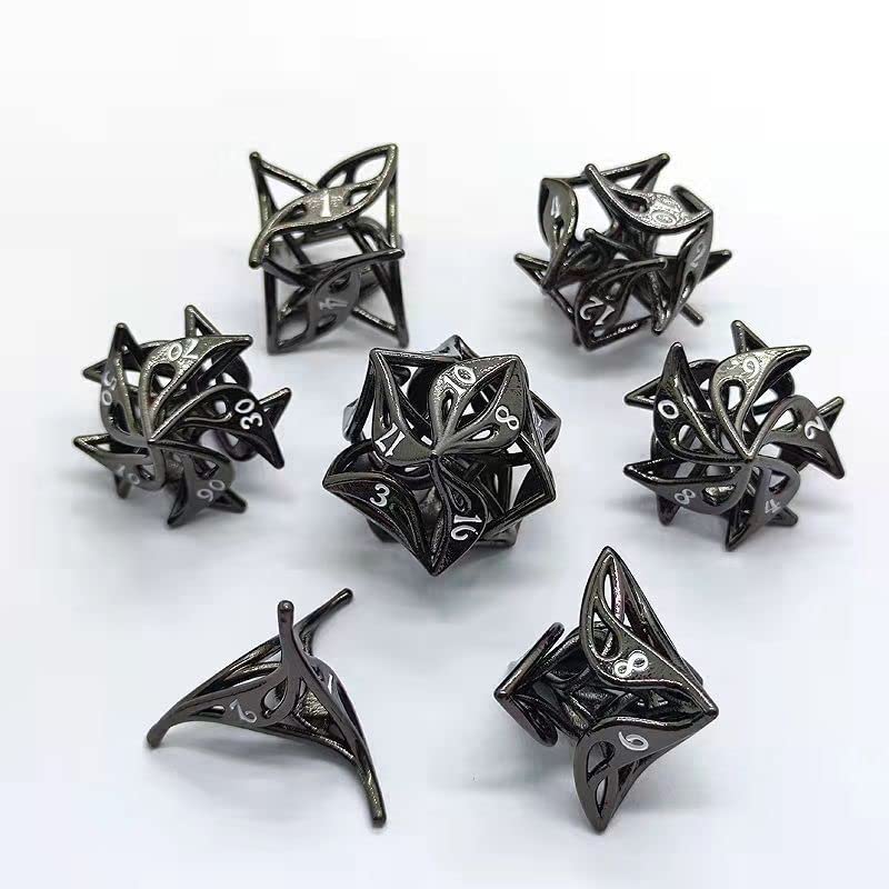 Dice Set Metal Dnd Para Jogos De Mesa Com Estojo Porta-dados