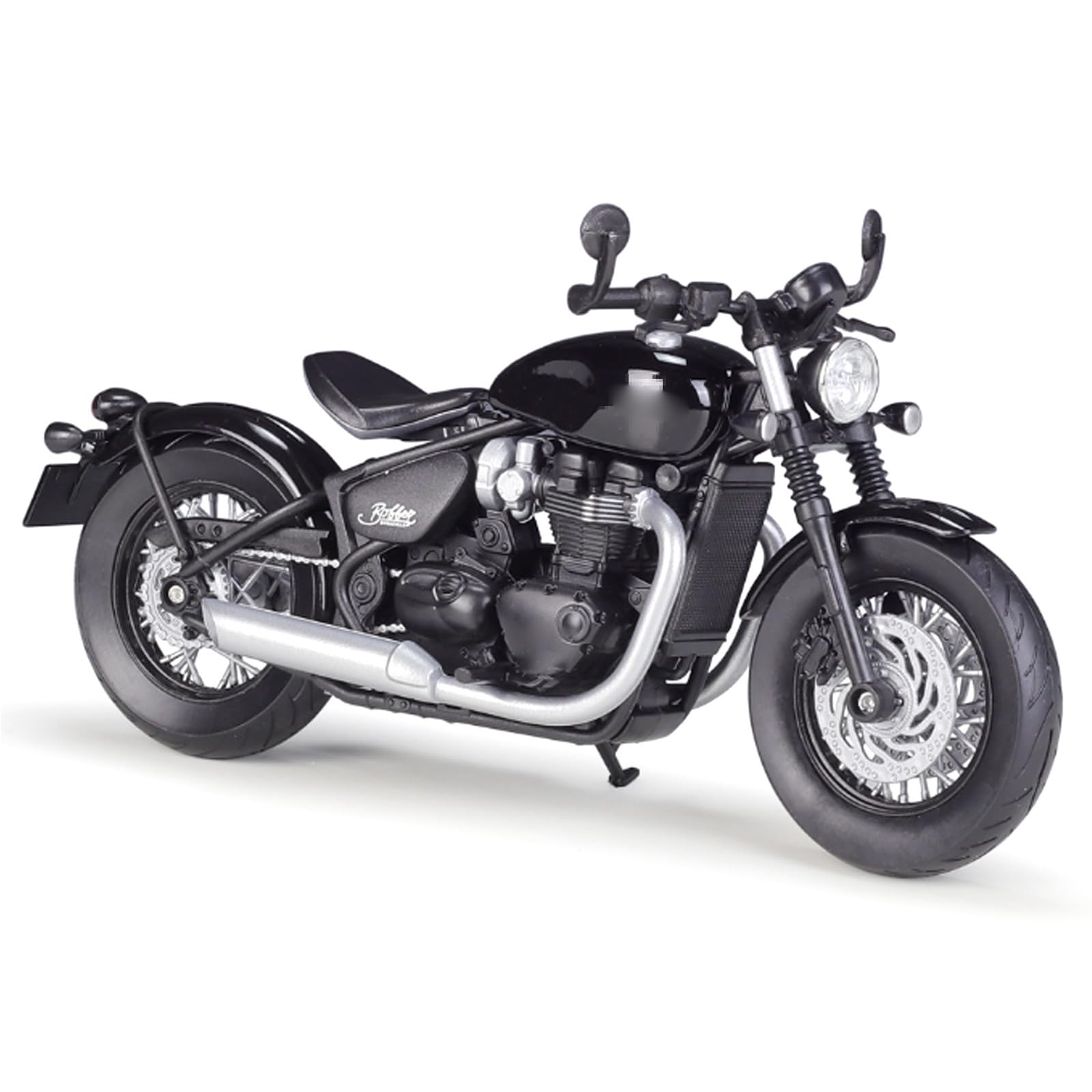 Modelo De Motocicleta Bonneville Bobber Em Metal Fundido Em Escala 1/12