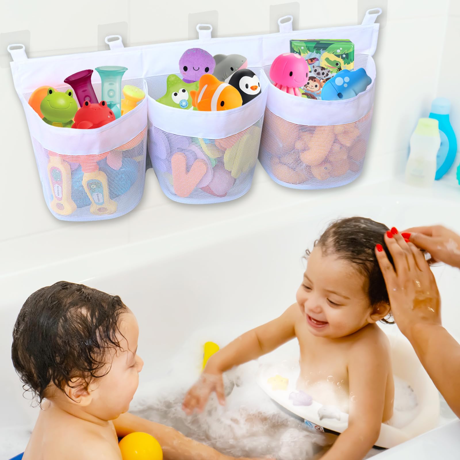 Organizador De Armazenamento De Brinquedos De Banho Suporte De Banheira Para Banheiro Infantil