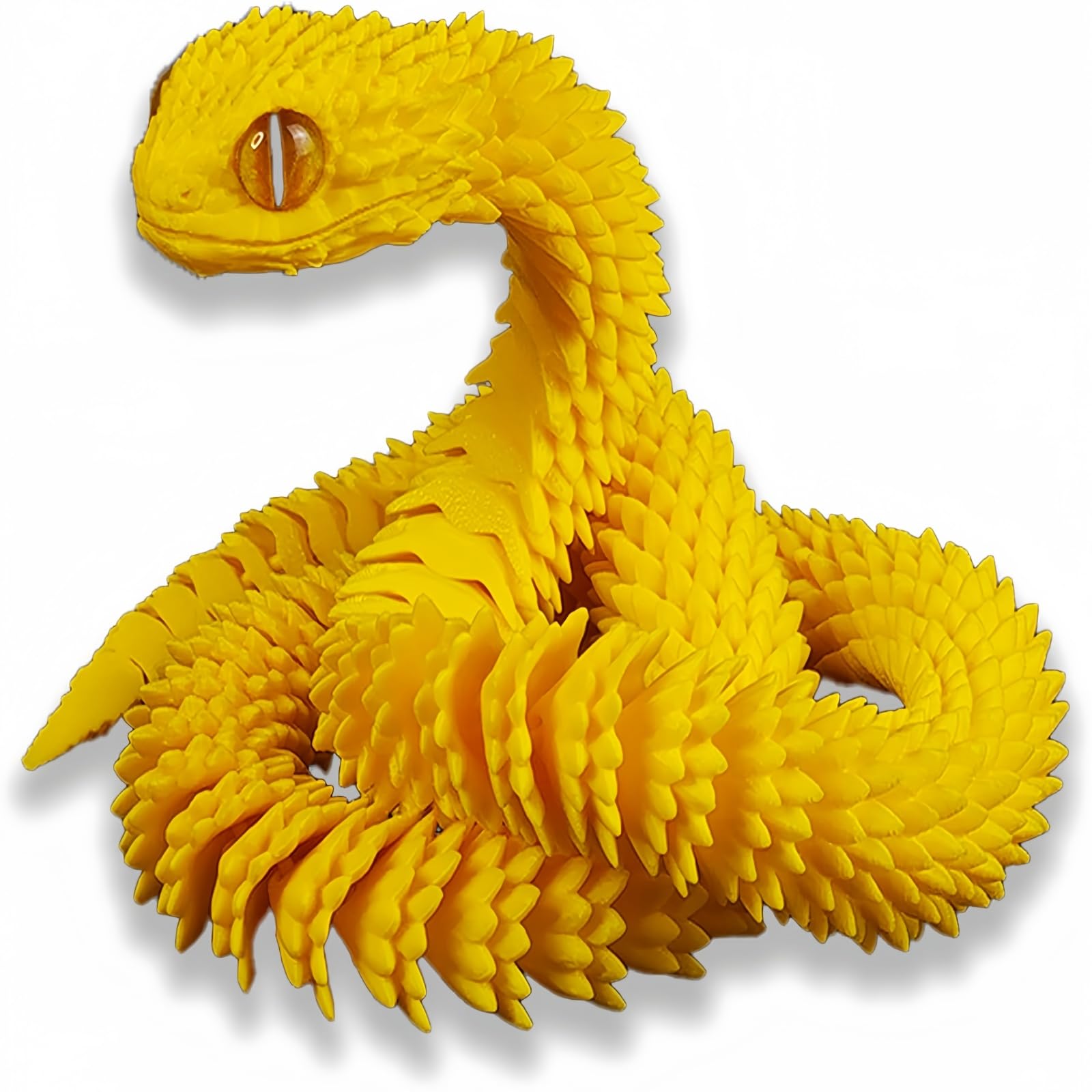 Modelo De Animal Impresso Em 3d Snake Viper Yellow