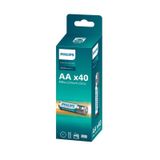 Pilha Comum Aa (tubo Com 40 Unidades) Philips R6l40tf/59