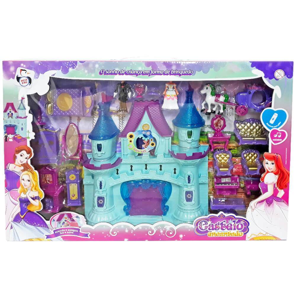 Super Castelo Encantado Da Princesa Com Luz E Som Pica Pau