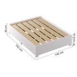 Cama Box Casal Desmontável Com Colchão Espuma D33 Fort 138x188x56cm Cinza / Branco Gazin - Suporta Até 150kg Por Pessoa