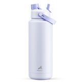 Garrafa De Água Isolada Powcan 1,2 L Com Palha E Tampa De Bico