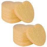 Esponjas Faciais Spunspon 100 Unidades De Celulose Em Forma De Coração