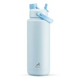 Garrafa De Água Isolada Powcan 1,2 L Com Palha E Tampa De Bico