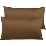 Fronhas Ntbay Egyptian Cotton King 20x36 Marrons (conjunto De 2)