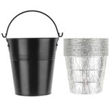 Balde De Graxa Por Gotejamento Com 12 Forros Para Traeger Pellet Grill