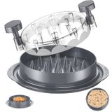 Triturador De Carne Soullife Triturador De Frango 20 Cm Com Tampa Transparente Cinza