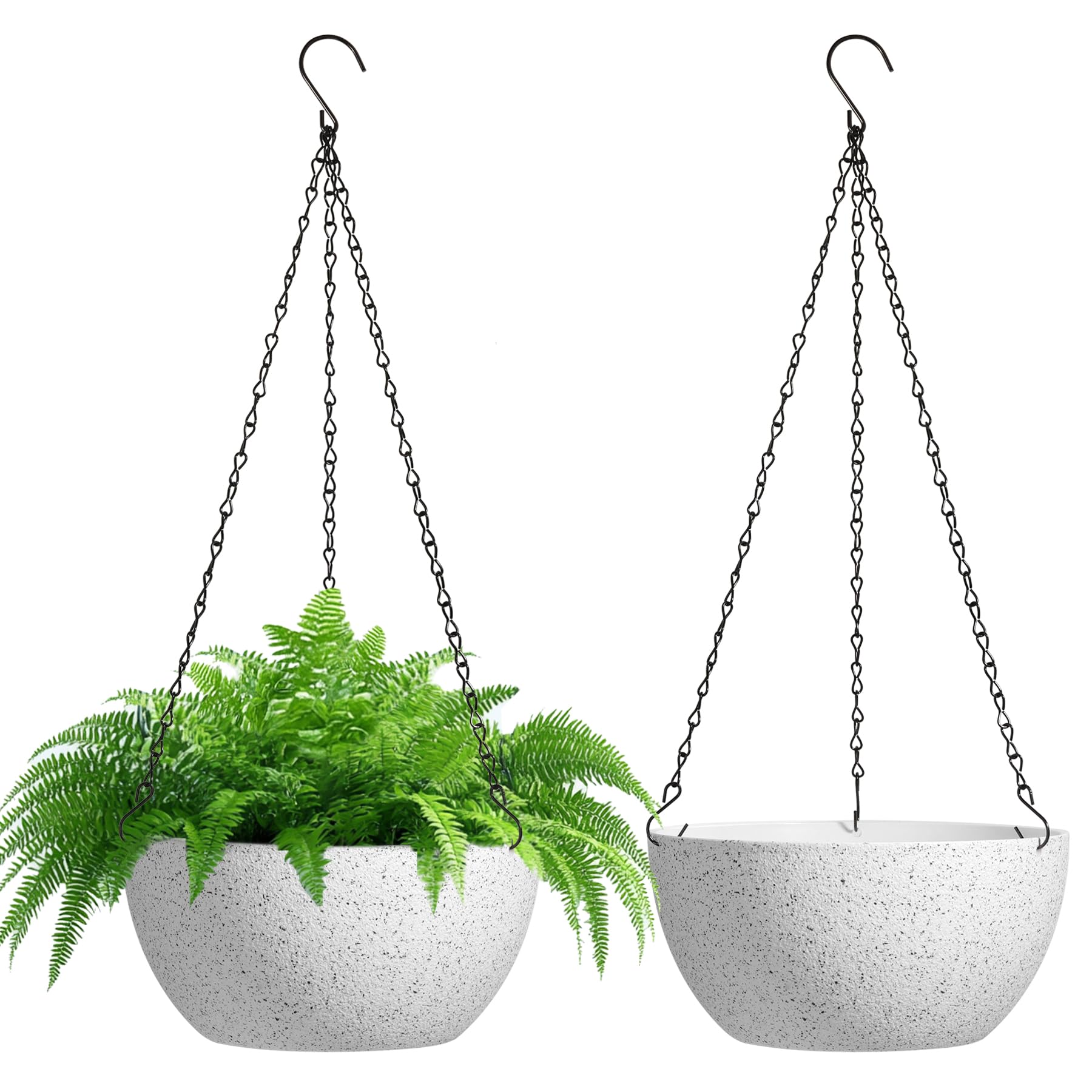 Plantadores Suspensos T4u De 25 Cm Para Plantas De Interior E Exterior, Pacote Com 2