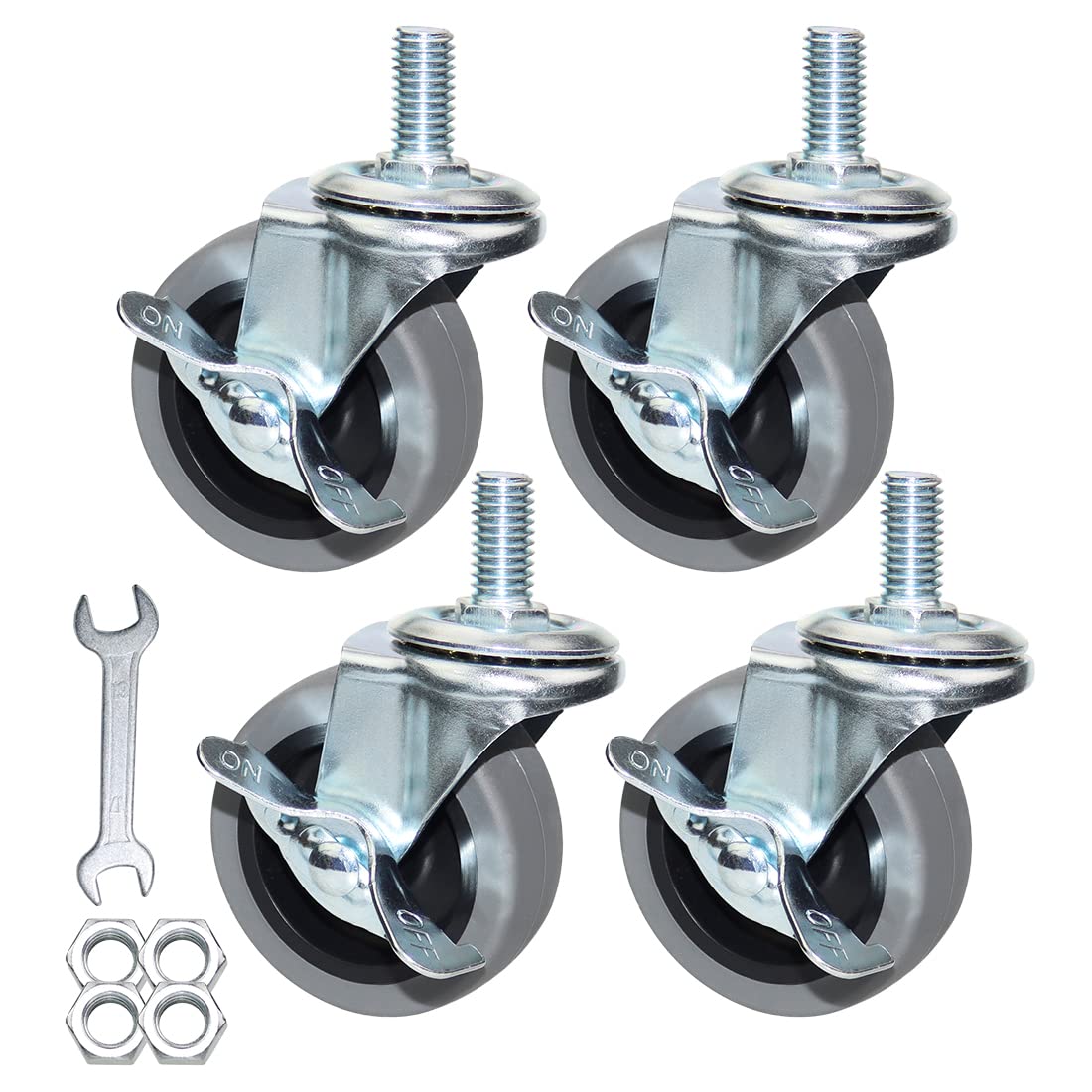 Caster Wheels Aochenly Heavy Duty, Conjunto De 4 Polegadas