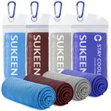 Toalha De Resfriamento Sukeen, Pacote Com 4, 40x30cm Para Ioga, Esporte, Academia E Muito Mais