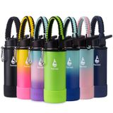 Garrafa De Água Farsea Isolada 500ml Com Alça Paracord E 2 Tampas