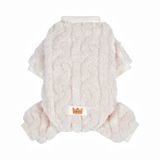 Pijama De Pelúcia Para Cães Loyanyy Para Climas Frios, Brancos, Grandes