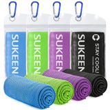 Toalha De Resfriamento Sukeen, Pacote Com 4, 40x30cm, Para Ioga, Esporte, Academia E Acampamento