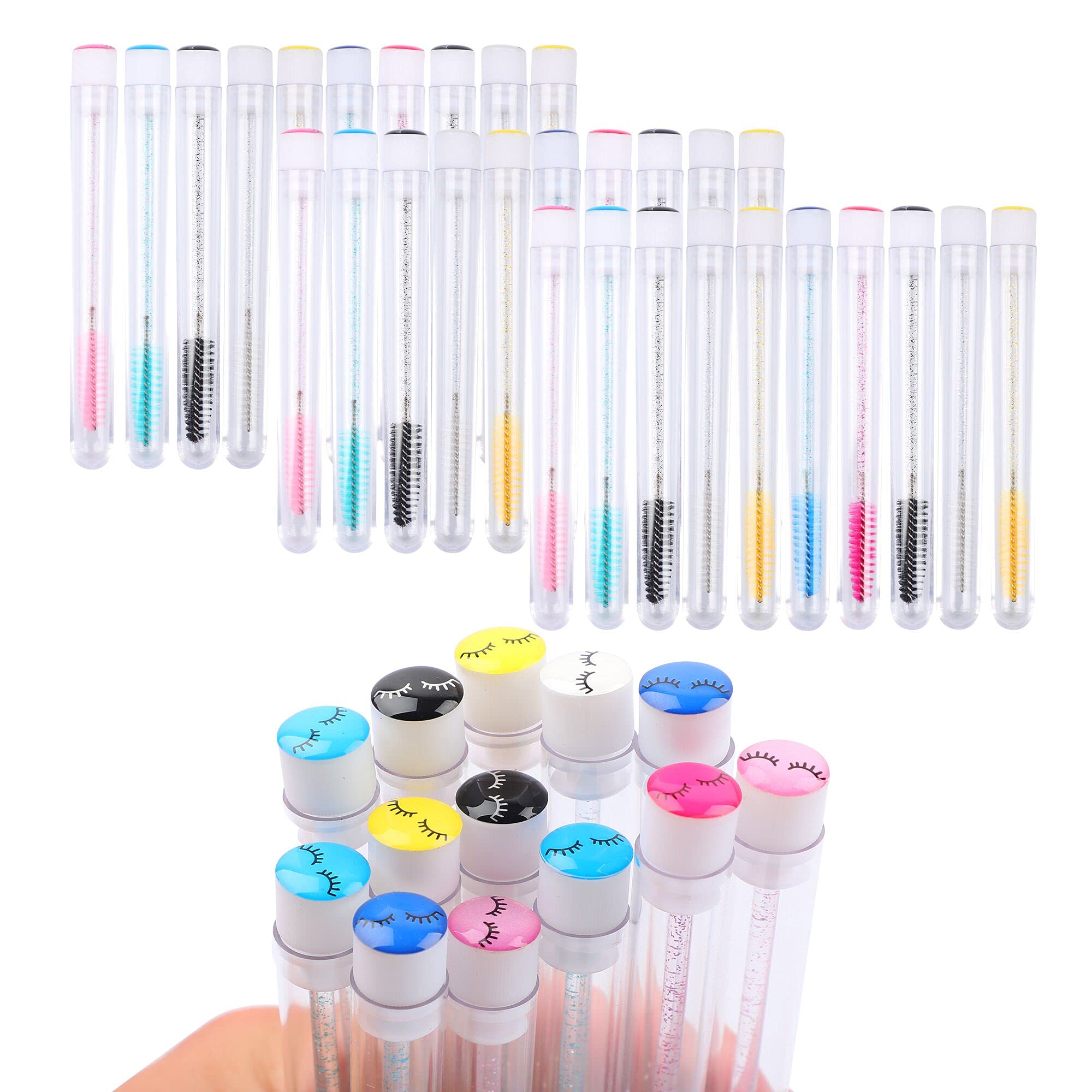 Escovas De Rímel Descartáveis Ipien Diamond Eyelash Spoolies 50 Unidades