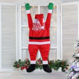 Decoração De Papai Noel Pendurada De Natal 108cm - Vermelha