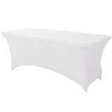 Toalha De Mesa Separo Spandex 8 Pés Branca Para Festas E Feiras