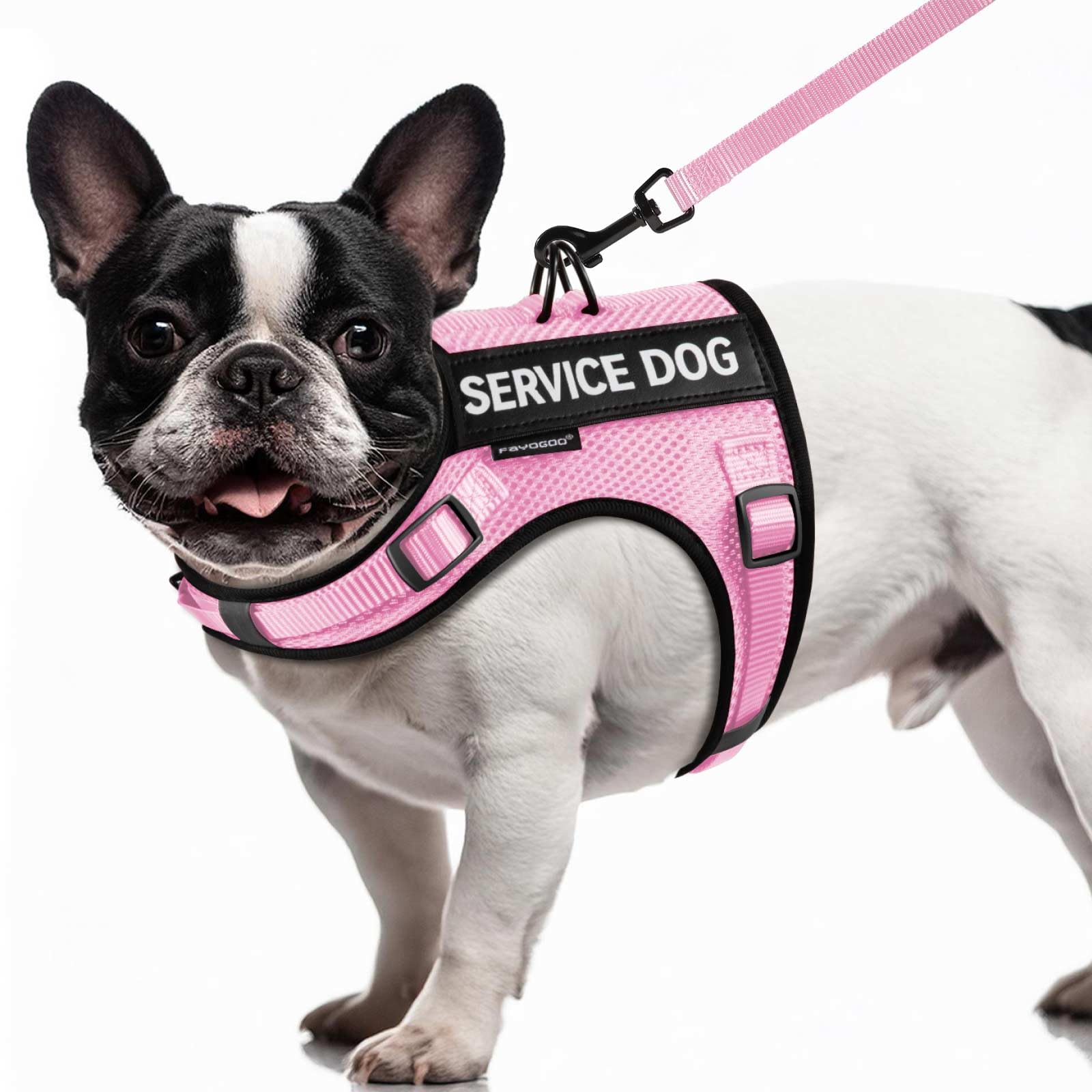 Colete Service Dog Fayogoo Air Mesh Para Cães Pequenos Com Adesivos