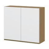 Armário De Cozinha E Lavanderia Com 2 Portas Duplo Aéreo Módulo Suspenso Clara Atacama / Branco Aramóveis