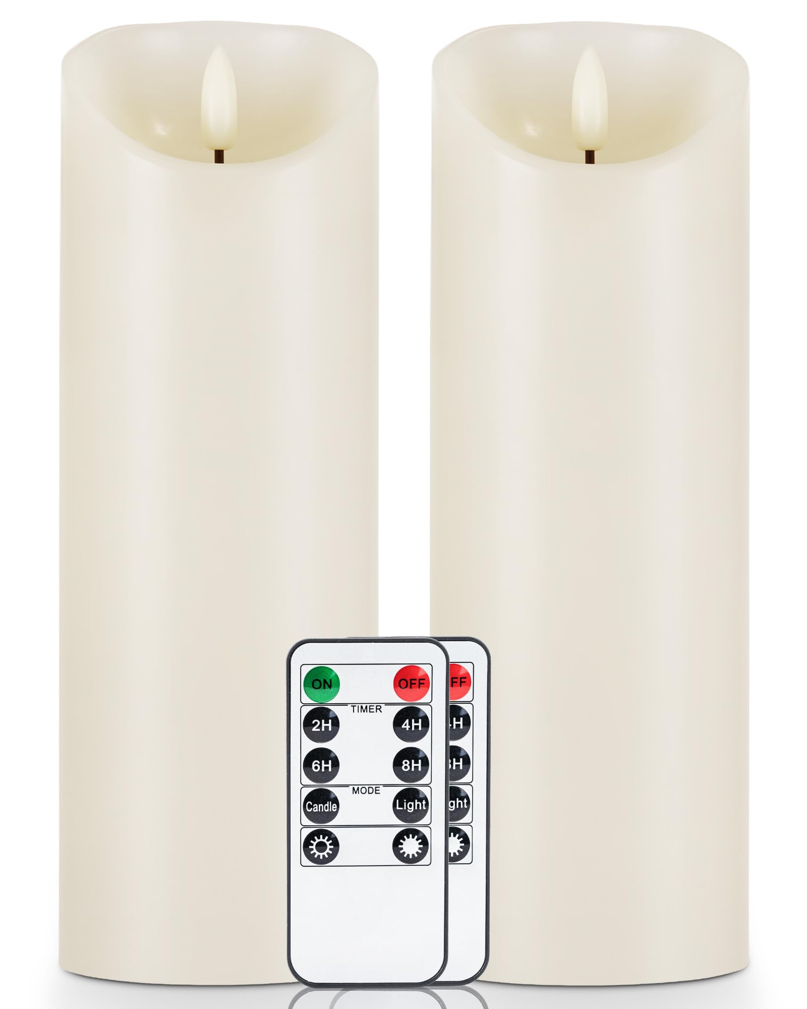 Velas Sem Chama De 5 Parcelas De Cera Led Cintilante Com Conjunto Remoto De 2