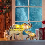 Lâmpada De Escultura Em Madeira Drawelry 3d Animals Home Decor Gift