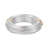 Fio De Alumínio Ph Pandahall 82 Pés/500 G Flexível Prateado De 3 Mm/9
