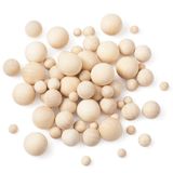 Bolas De Madeira Craftdady 90 Peças De Madeira Dura Natural 10 Mm/13,5-14 Mm/19-20 Mm/24-25 Mm