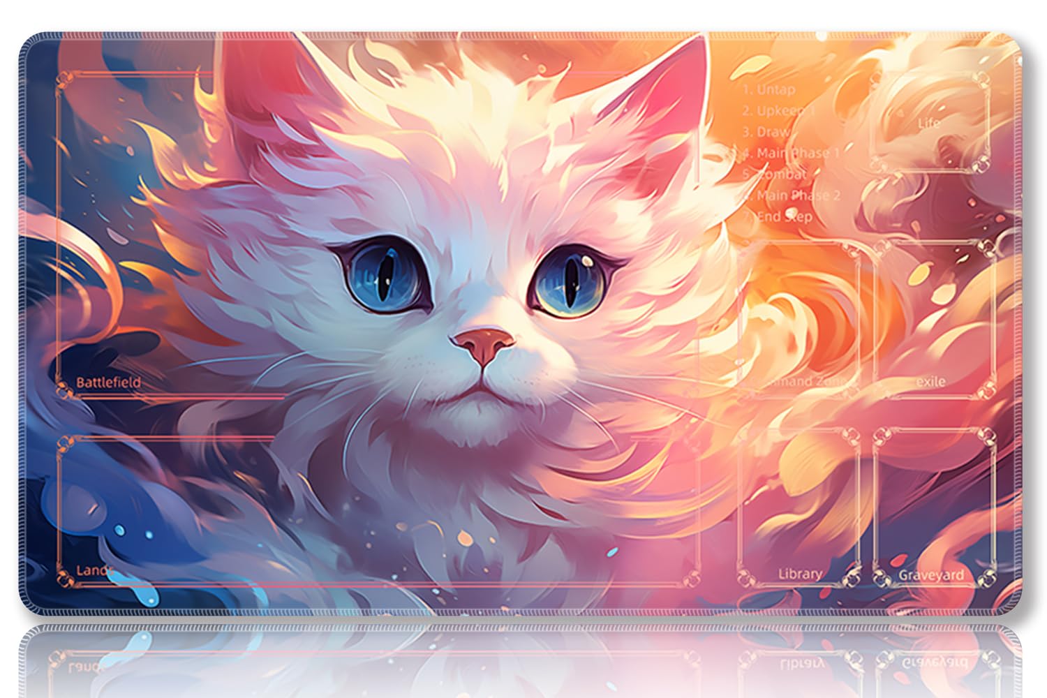 Playmat Mipikel Para Mtg Com Zonas De 24 X 14 Polegadas Com Sacos De Armazenamento