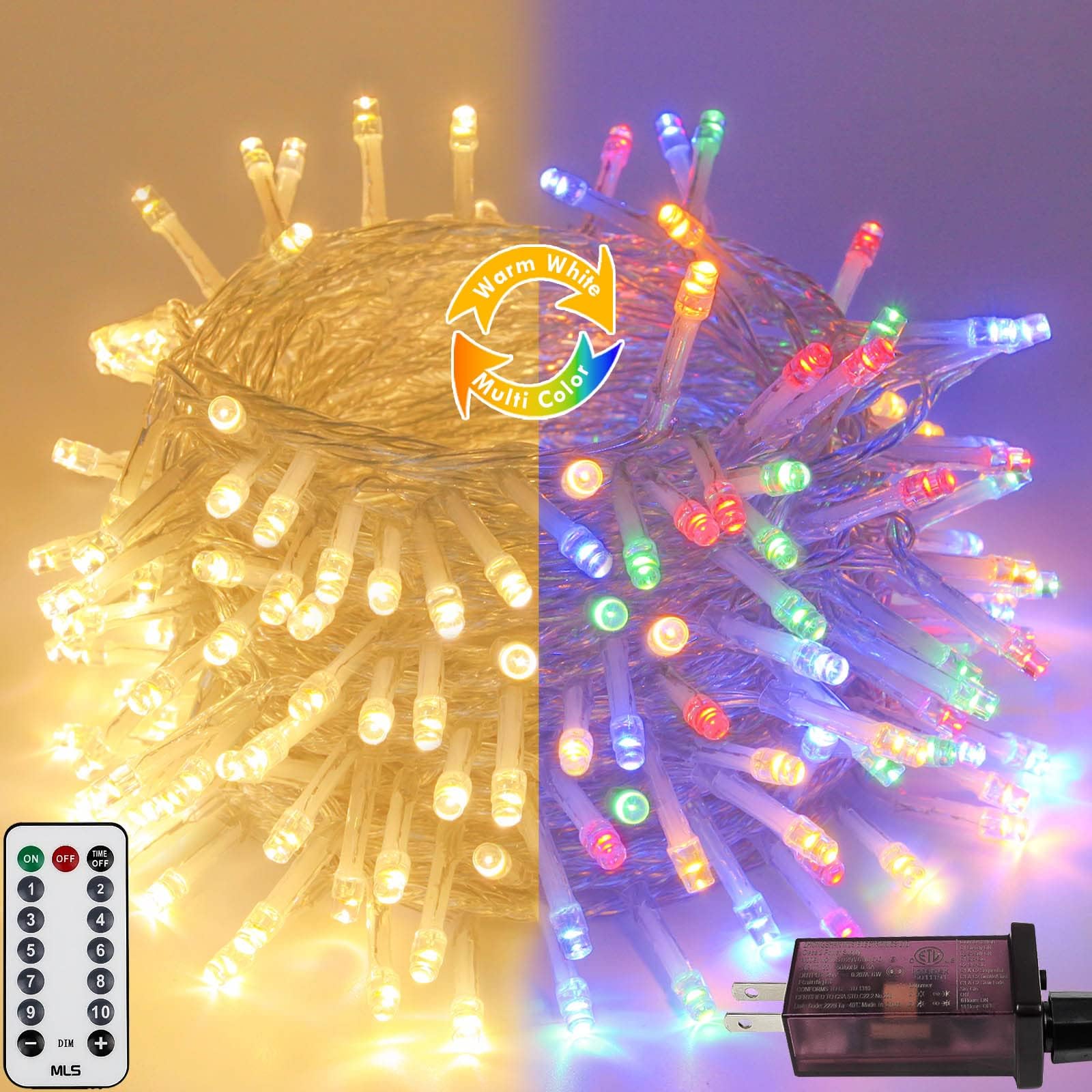 Luzes De Corda De Natal Sanjicha 100 Led Com Mudança De Cor De 10 M