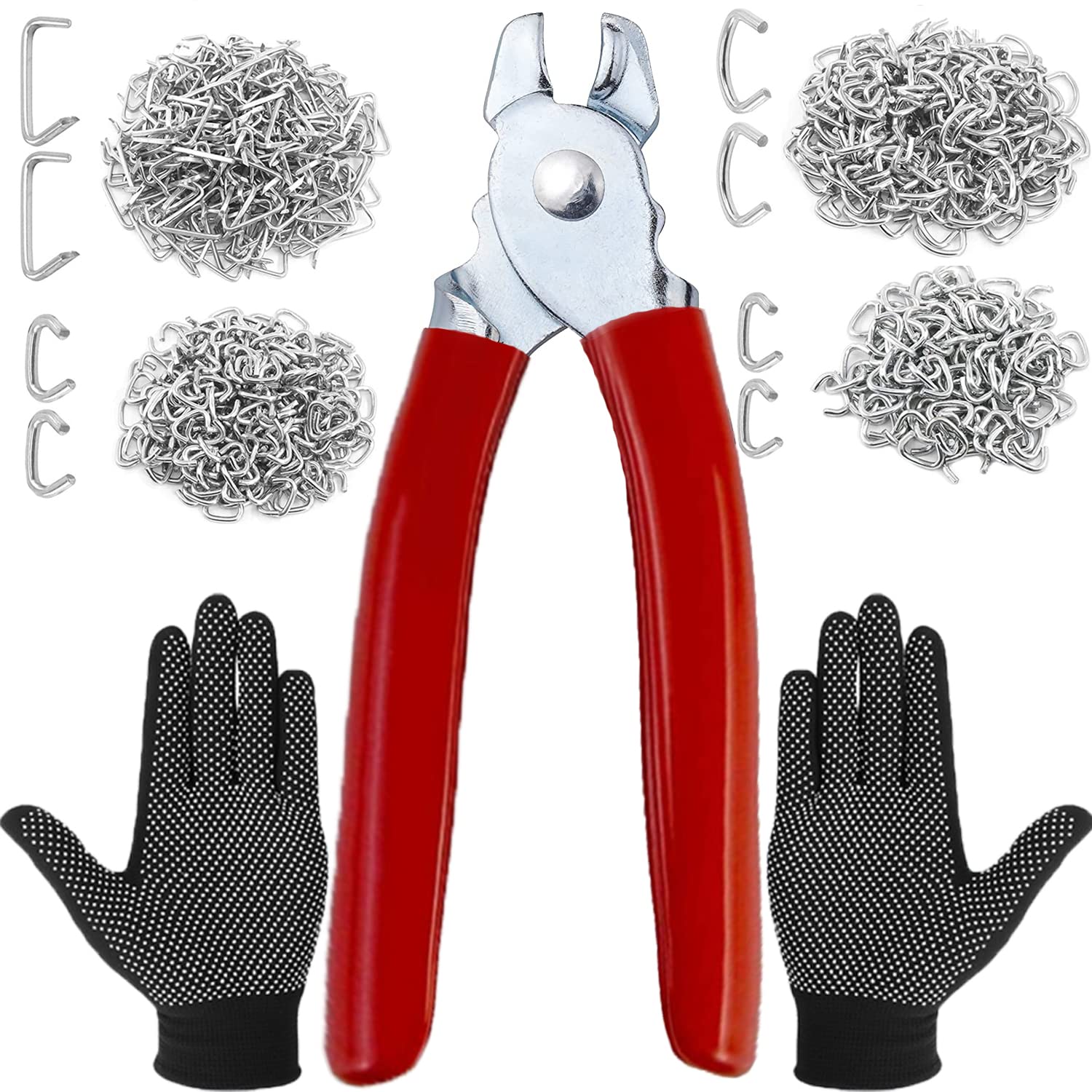 Kit De Instalação Hog Rings Sazoemao Com Alicate 480 Unidades Galvanizadas