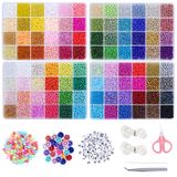 Kit Seed Beads Efivs Arts 96 Cores De 4 Mm Com Pingentes