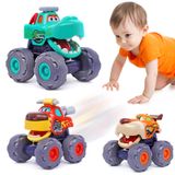 Carros De Brinquedo Ocato Monster Trucks Para Crianças De 1 A 3 Anos Com 3 Carros